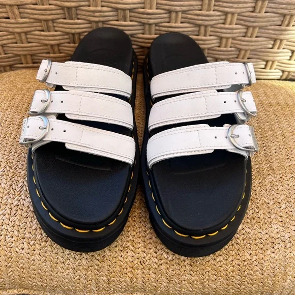 Dr. Martens White and Black Sandals - Picture 2 of 9